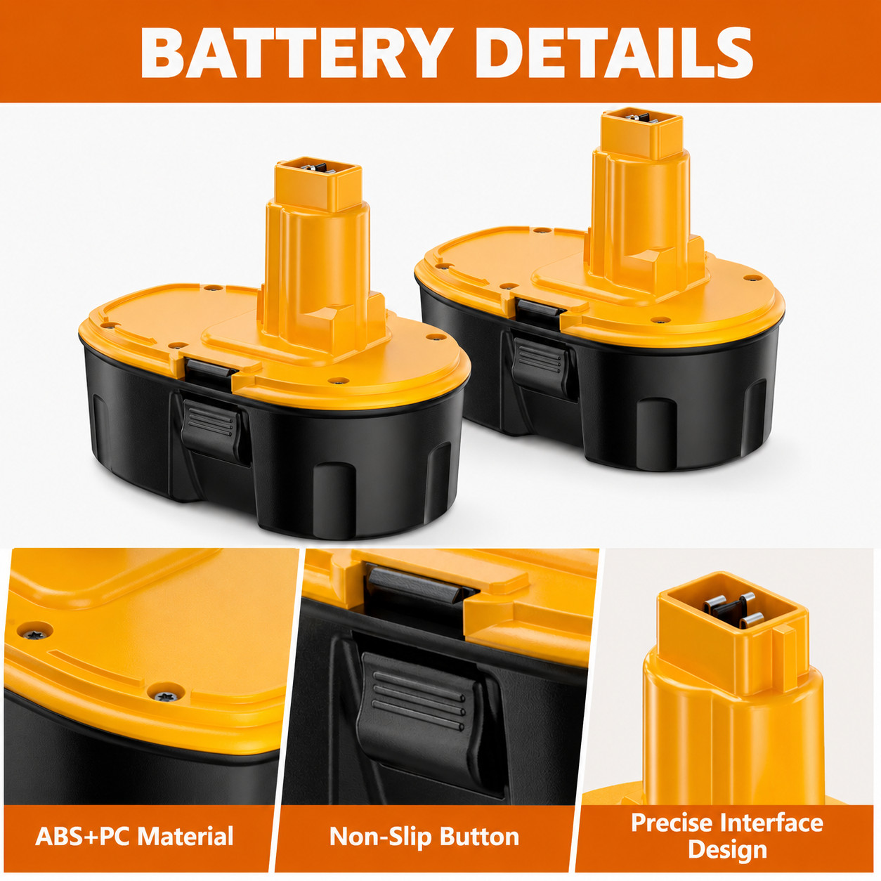 For Dewalt 18V DC9096 DC9098 DC9099 XRP Replacement Battery 5000mAh Ni-MH 90Wh