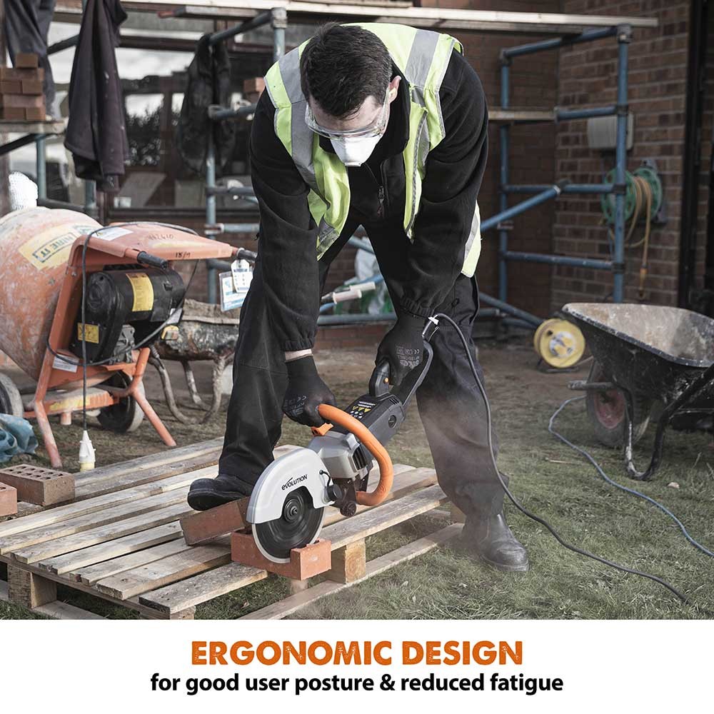 Evolution R230DCT: 9 in. Electric Concrete Cut-Off Saw with 9 in. Diamond Blade