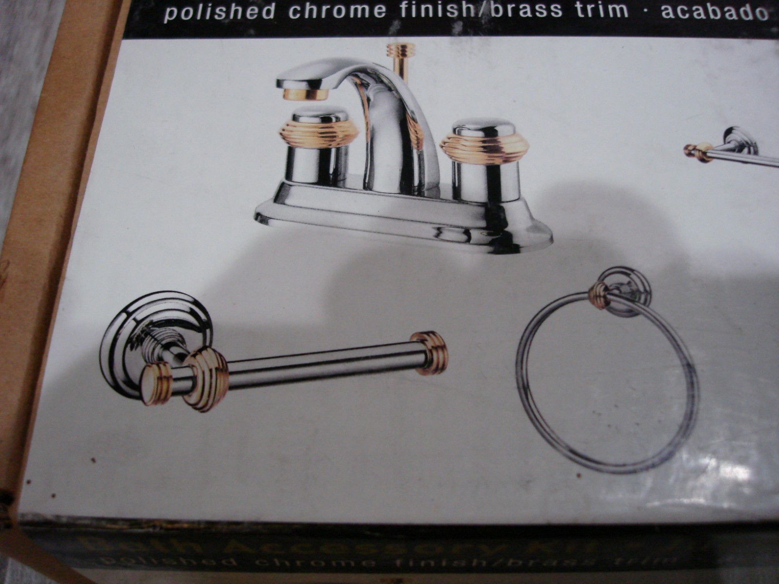 Pegasus 4000 Series Polished Chrome & Brass Bathroom Faucet & Acc. Kit 559 167G