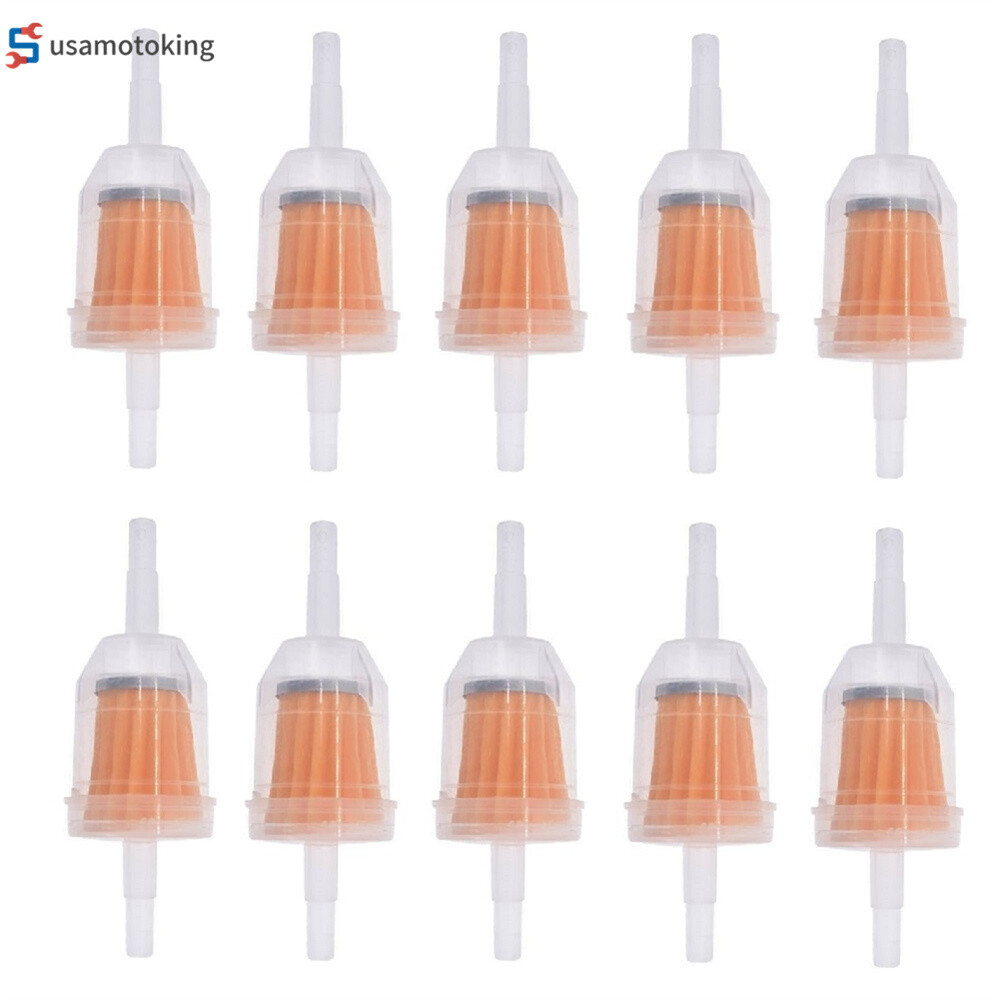 10Pcs 1/4″ 6mm/8mm Inline Gas Fuel Filter For Engine Lawn Garden Mower Kohler