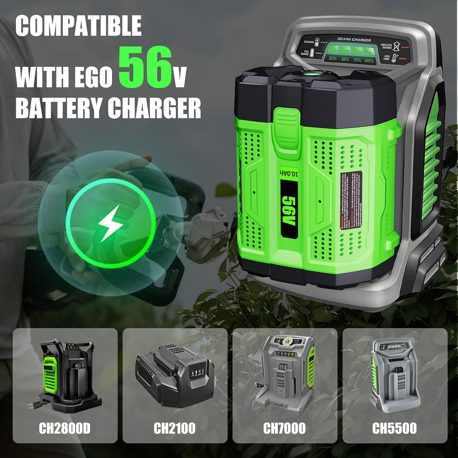 Genuine EGO POWER+ BA2800T 56V 10.0AH Lithium Battery w/ Fuel Gauge Original OEM