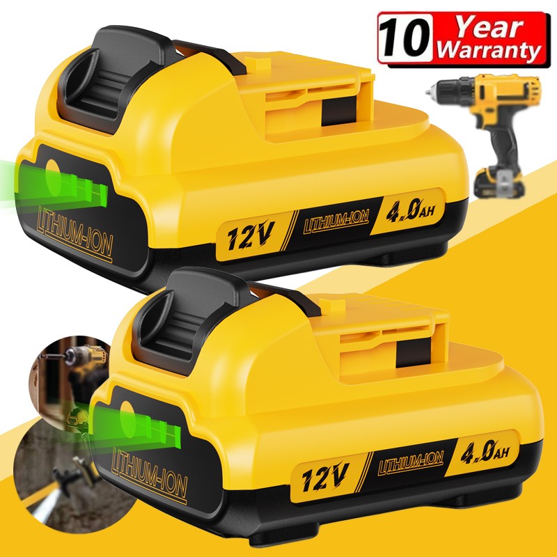 2Pack 12v 4.0Ah 12 Volt Max Lithium Battery For Dewalt DCB127-2 DCB120 DCB121 US