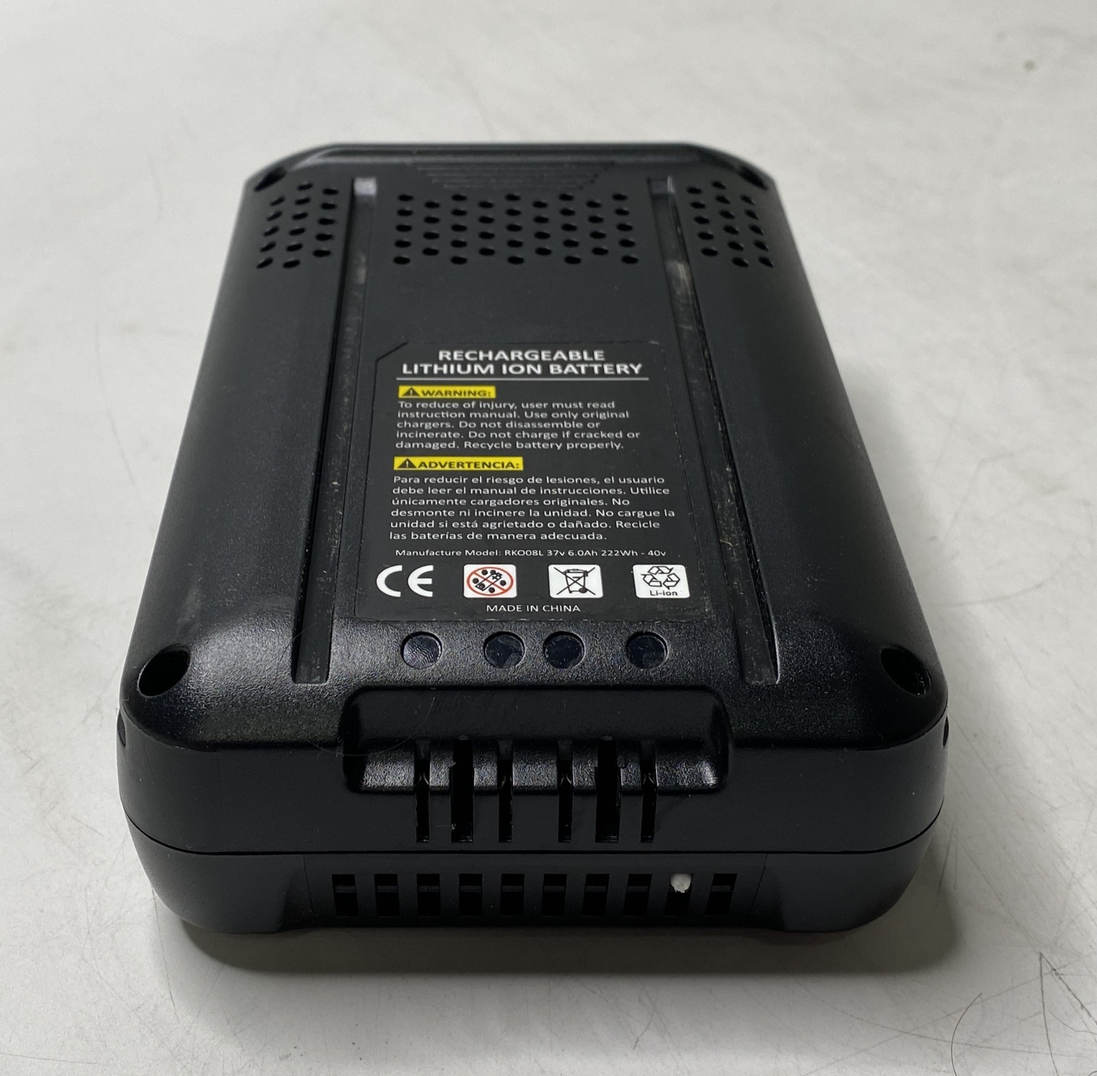 40V 6.0Ah Battery for Kobalt 40 Volt Max Lithium-ion RKO08L 37V 6.0Ah 222Wh