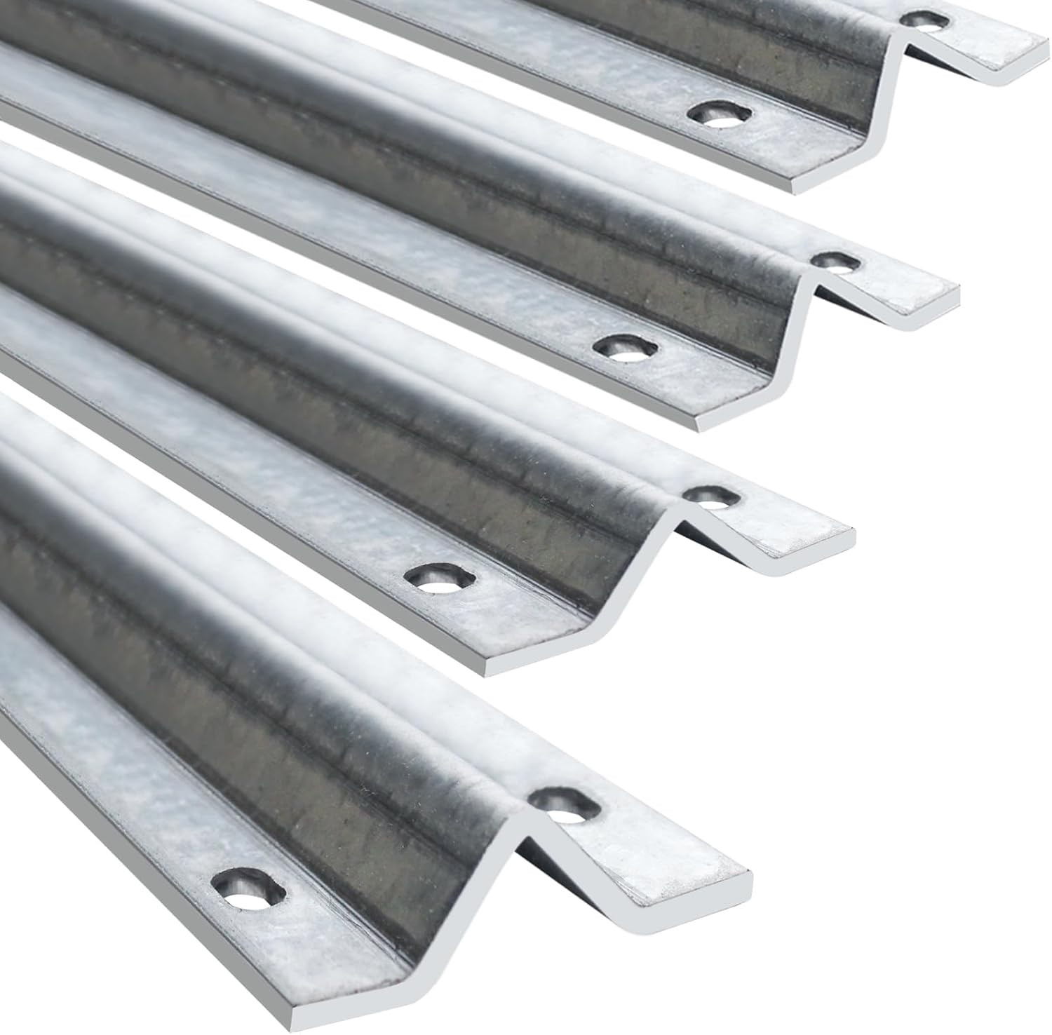 6Ft Heavy Duty Galvanized Sliding Gate Track Rail with Hardware Kit (4Pcs)