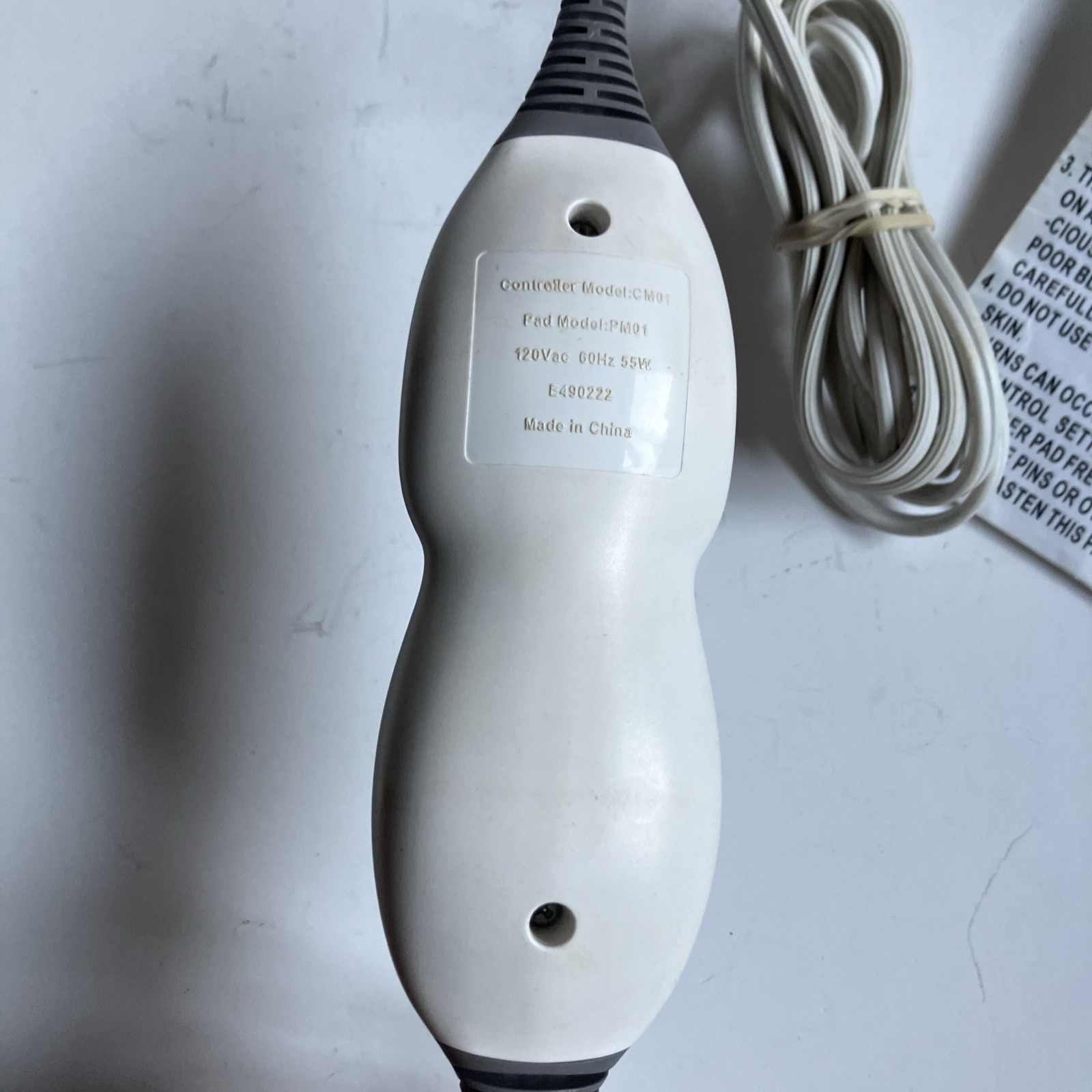 Deneve / Pure Enrichment CM01 PM01 Electric Heat Pad Controller Control 4 Prong