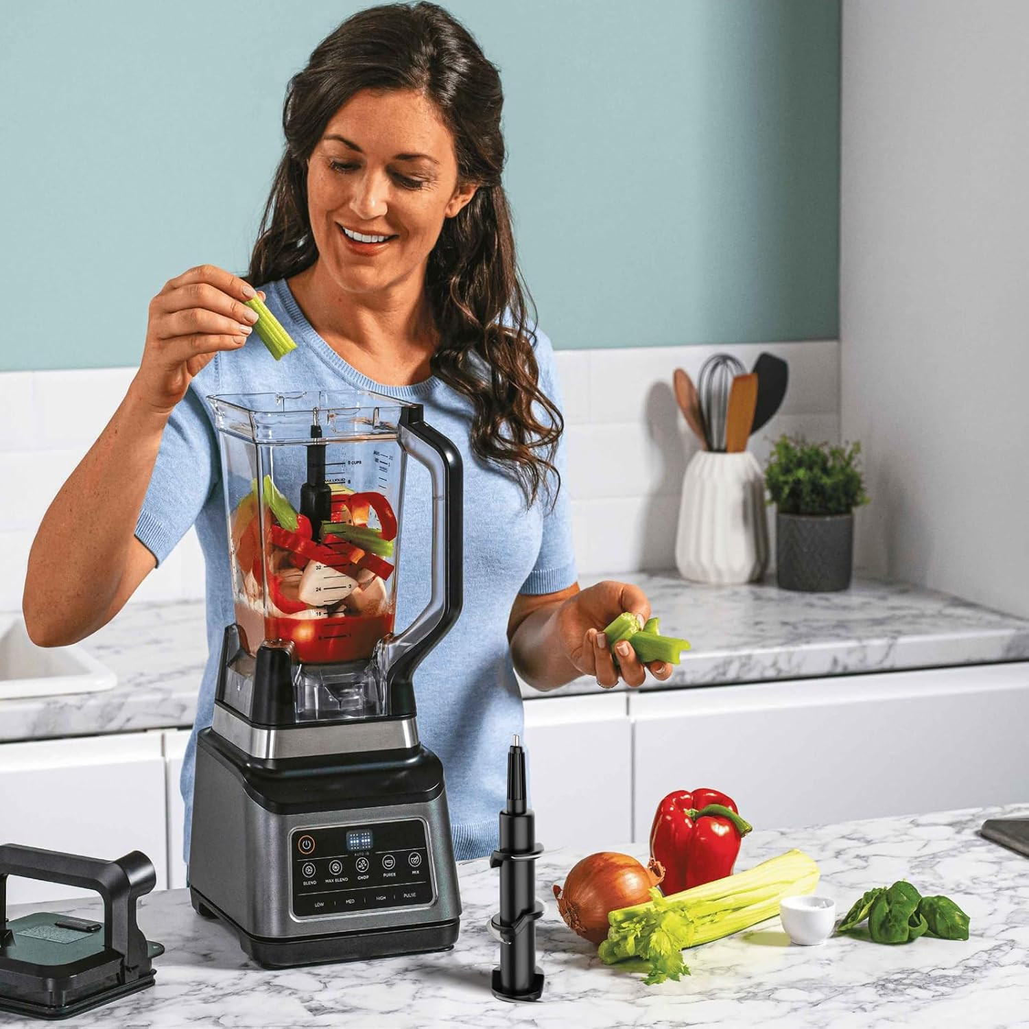 6-Blade Replacement for Ninja Blender 72Oz Pitcher, Compatible with Ninja 1100W