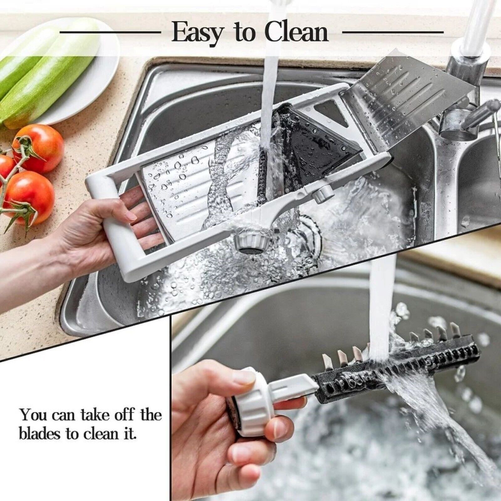Adjustable Mandoline Food Slicer – Stainless Steel Kitchen Potato, Carrot, Onion