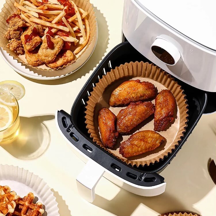 LARGE HIGH QUALITY ROUND 9 IN AIR FRYER LINER FITS ROUND/SQUARE 5-8 QUART 100 CT