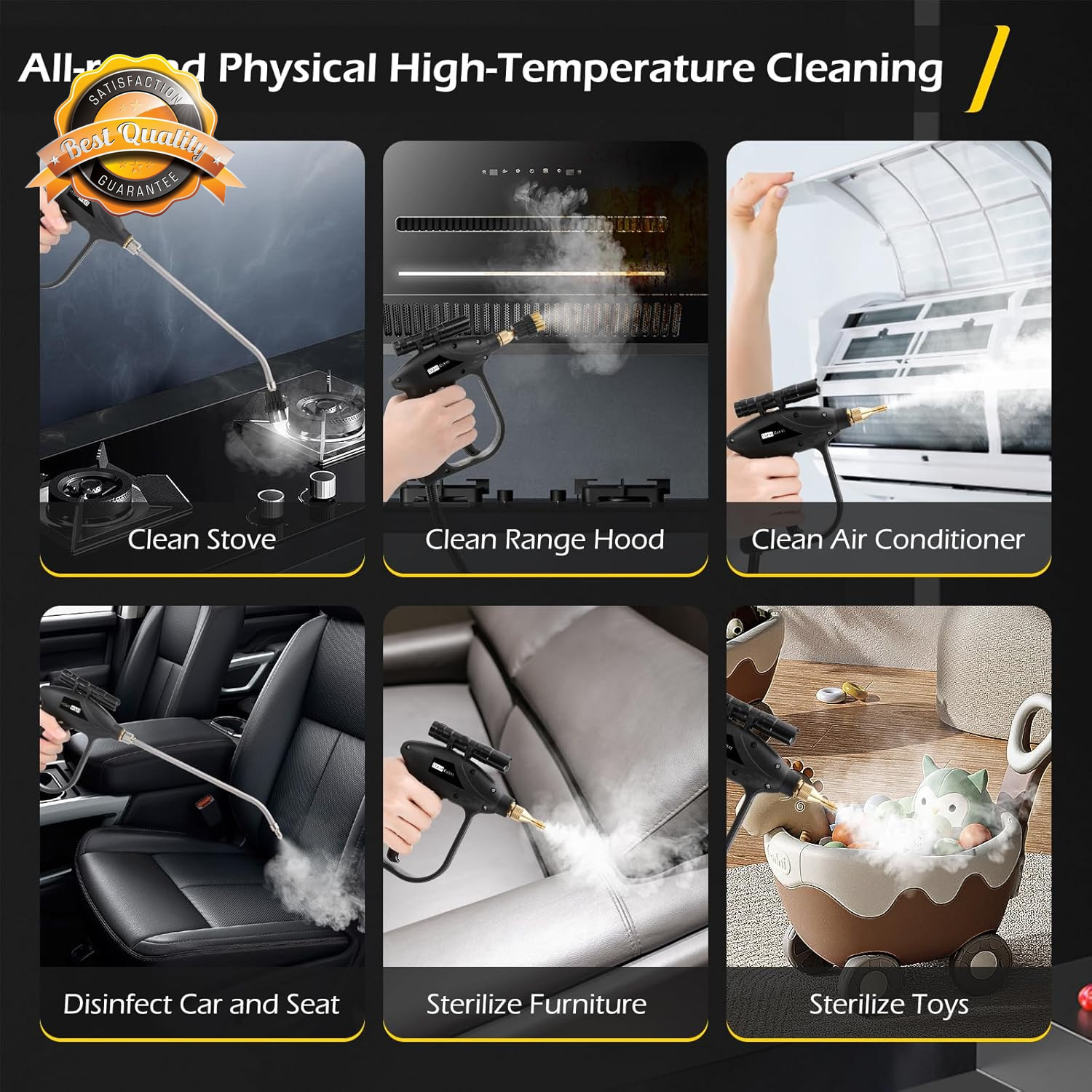 Handheld Steamer for Cleaning 1700W Car Engine Steam Cleaner | High Pressure Ste