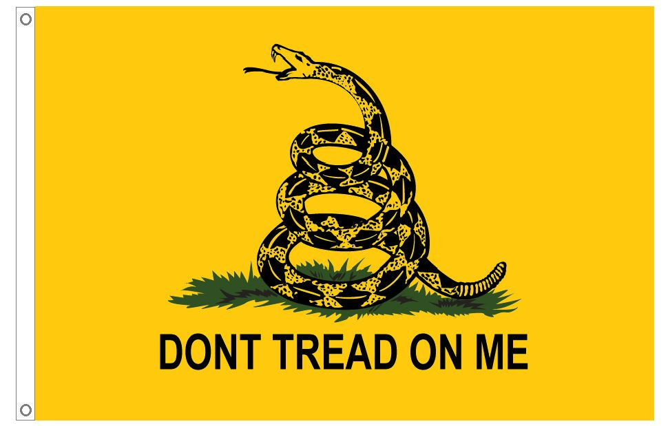 IRREGULAR – 3’x5′ Gadsden Flag DONT TREAD ON ME Nylon Grommets (2nd_935Gadsden)