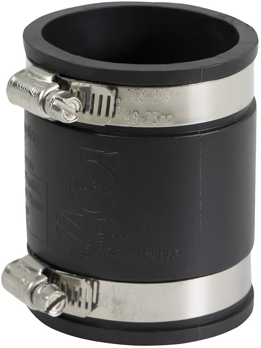 Flexible PVC Rubber Coupling Connectors with Stainless Steel Clamps 1″in-8″in