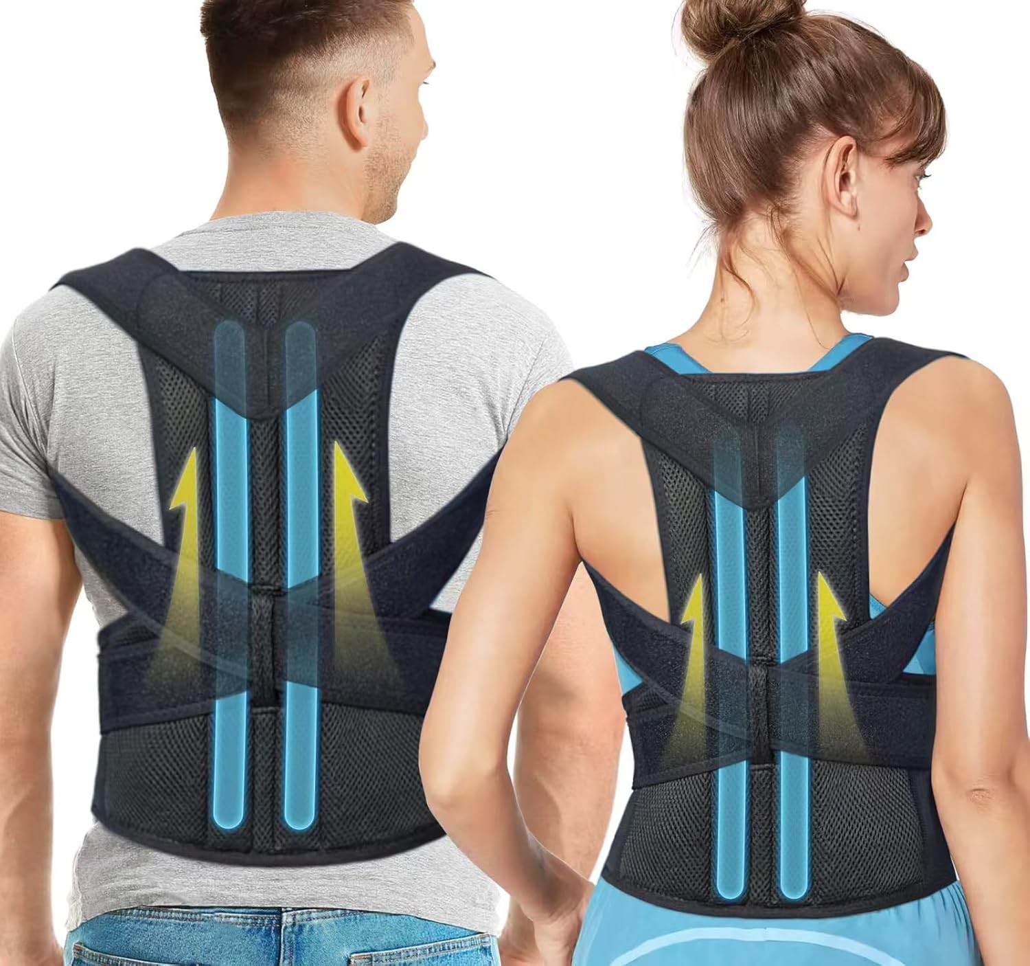Fitsupport Back Brace Posture Corrector for Women and Men Back Lumbar…