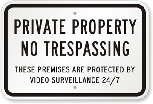 Private Property No Trespassing Sign Weatherproof Aluminum 8″x12″