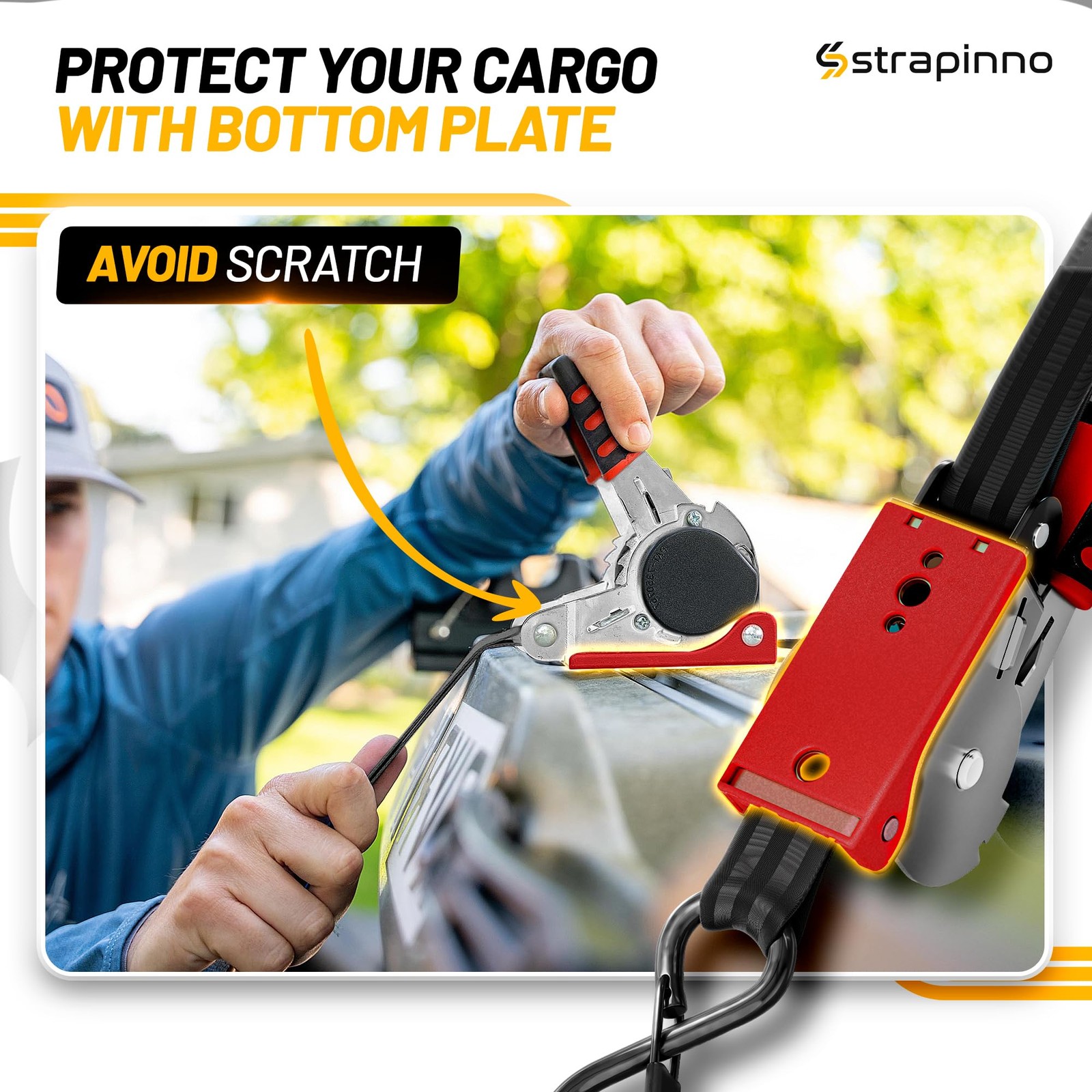 Retractable Ratchet Straps (4-Pack), 1 in x 10 ft, 1,500LBS Break Strength, M…