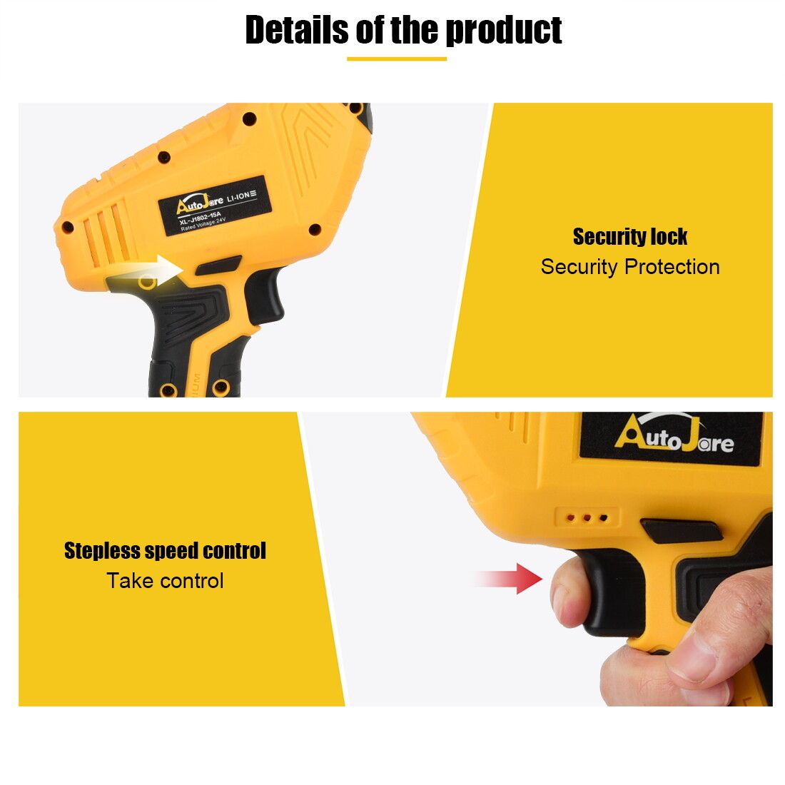 24V Cordless Reciprocating Saw Brushless with 2 Battery & Charger & 8 Saw Blade