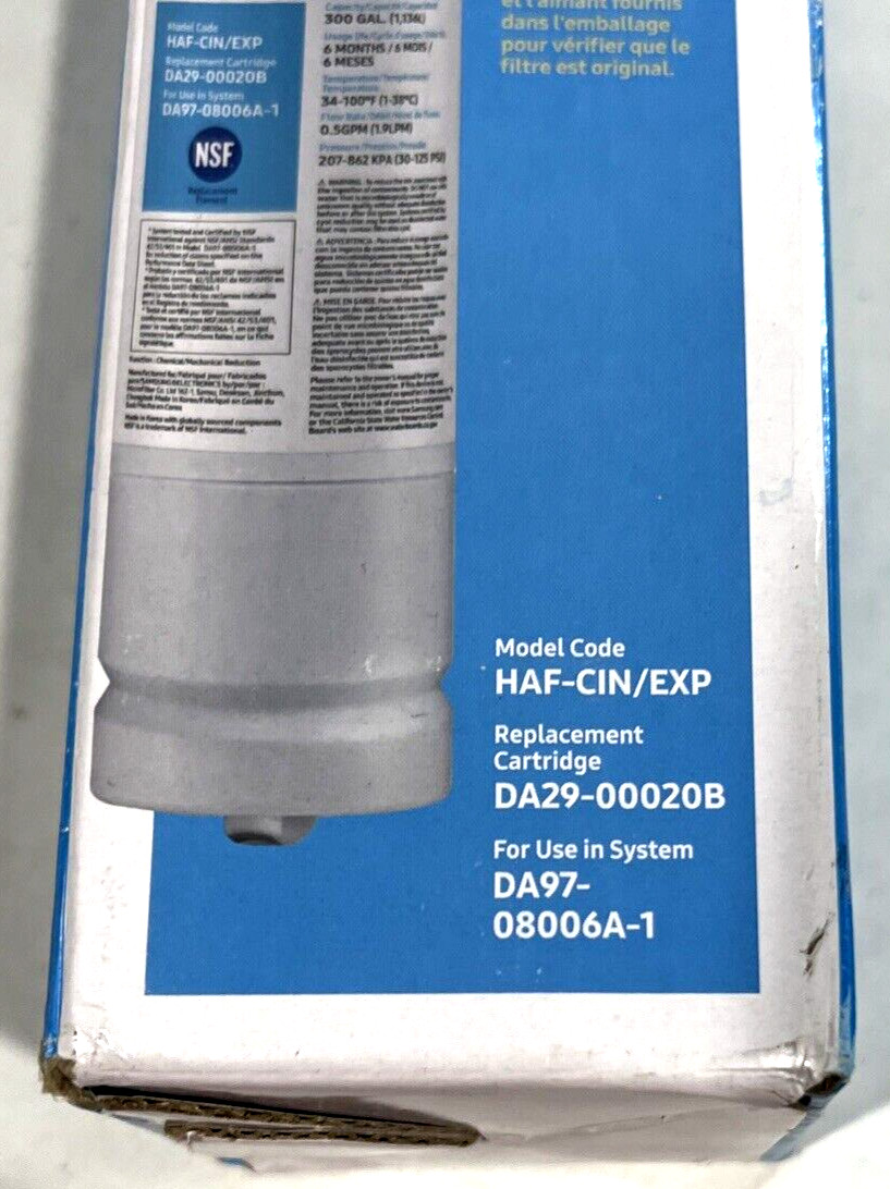 NEW Samsung DA29-00020B HAF-CIN/EXP Refrigerator Ice & Water Filter