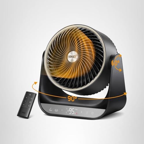DREO Whole Room Heater 714 60 Vertical 90 Horizontal 124 Inches Black G1N
