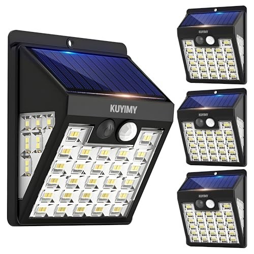 Solar Lights 72 LED Motion Sensor Wall Light IP65 Waterproof 4 Pack Outdoor