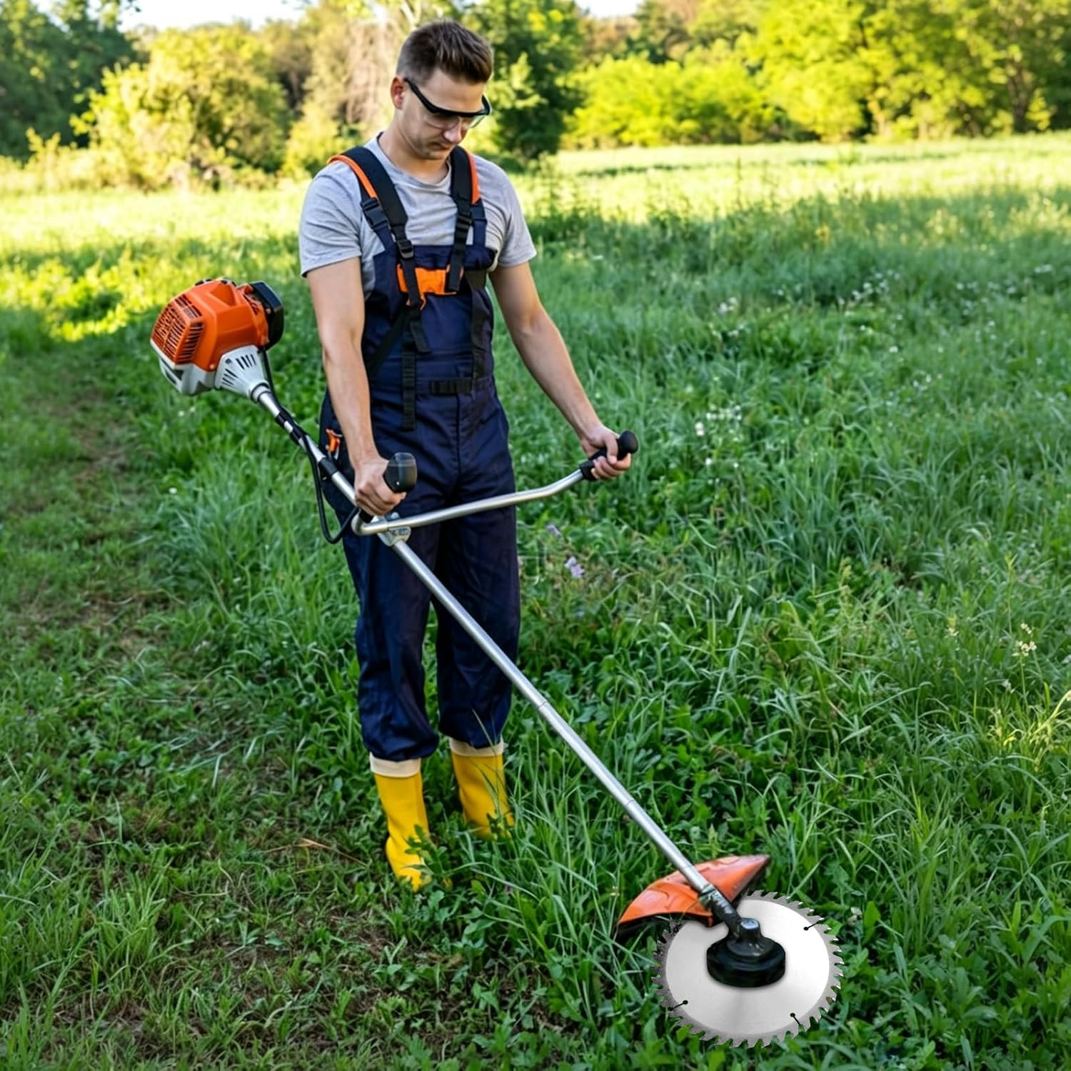 6PCS Grass Trimmer Blades, 6 Inch Electric Battery Powered Weed Wacker Brush Cut