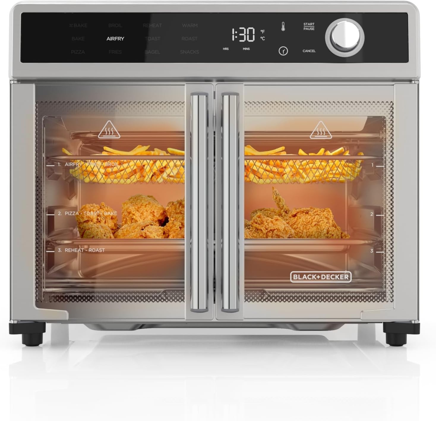 Crisp ‘N Bake Air Fryer Toaster Oven Combo, 12 in 1 Countertop Convection Oven