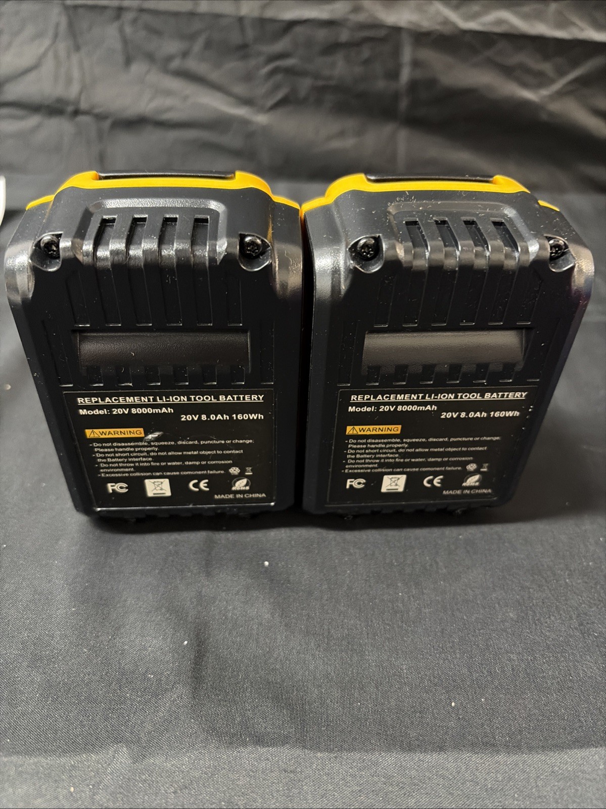 2 Pack Lithium Ion Battery For DeWalt 20V 20 Volt Max 8.0AH DCB200