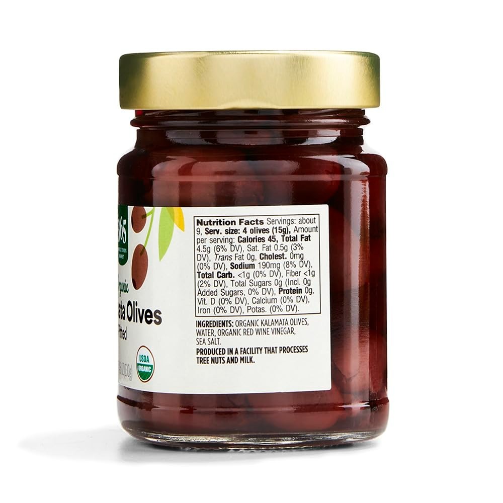 4.6 Oz Organic Kalamata Olives – Pitted, Certified & Greek Authenticity