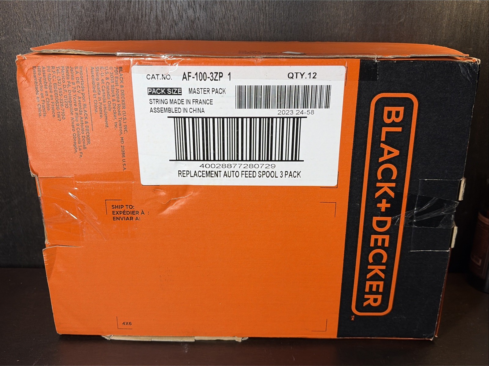 Black & Decker 12 Pack Of Genuine OEM Spools For AFS String Trimmers AF-100-3ZP