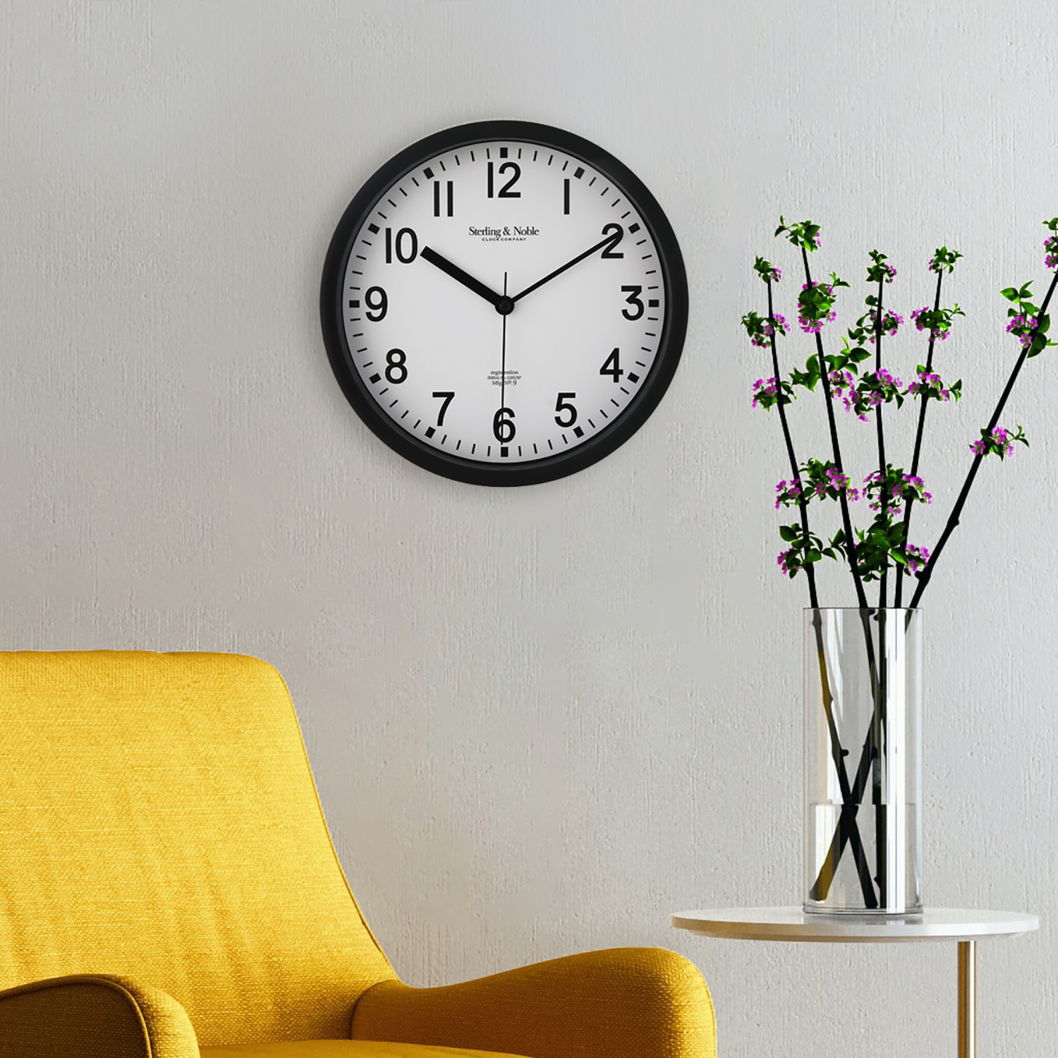 NEW 8.78″ Basic Indoor Analog Round Modern Wall Clock, Black (FAST SHIPPING)