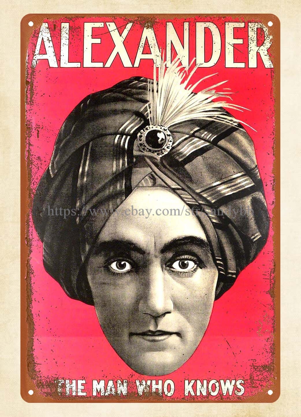Alexander The Man Who Knows Show Poster metal tin sign wall restaurant pub