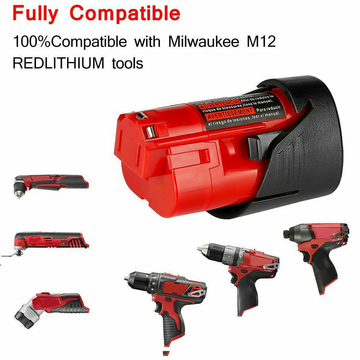 1-2x 3.5Ah For Milwaukee 12Volt Battery For M12 Lithium 12V 48-11-2420 Capacity
