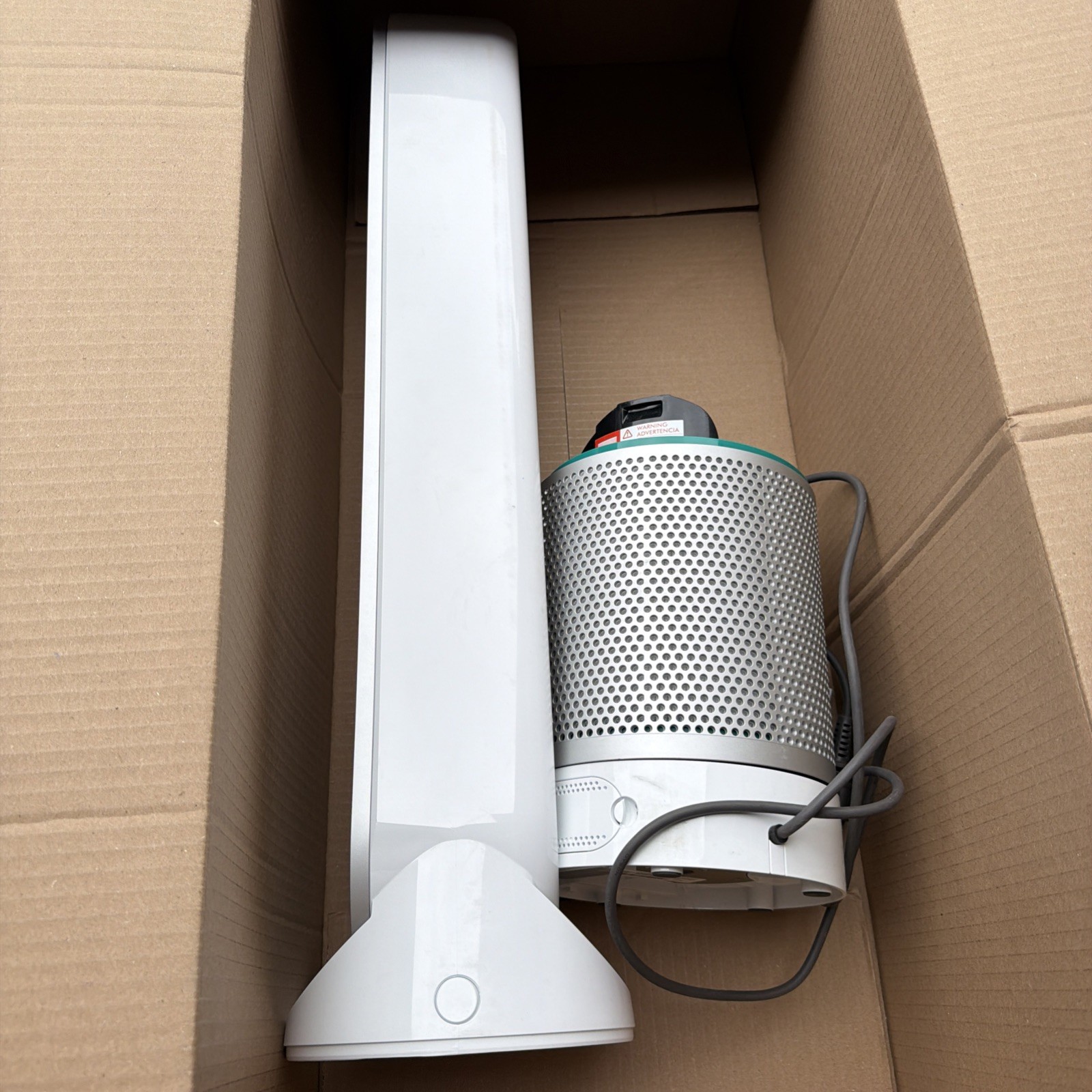 Dyson Pure Cool Fan Tower TP02 HEPA Air Purifier W/O Remote – White Silver -USED