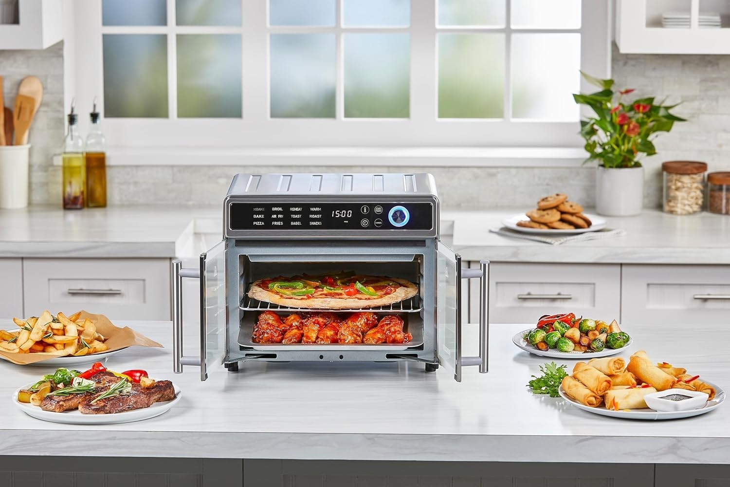 Crisp ‘N Bake Air Fryer Toaster Oven Combo, 12 in 1 Countertop Convection Oven