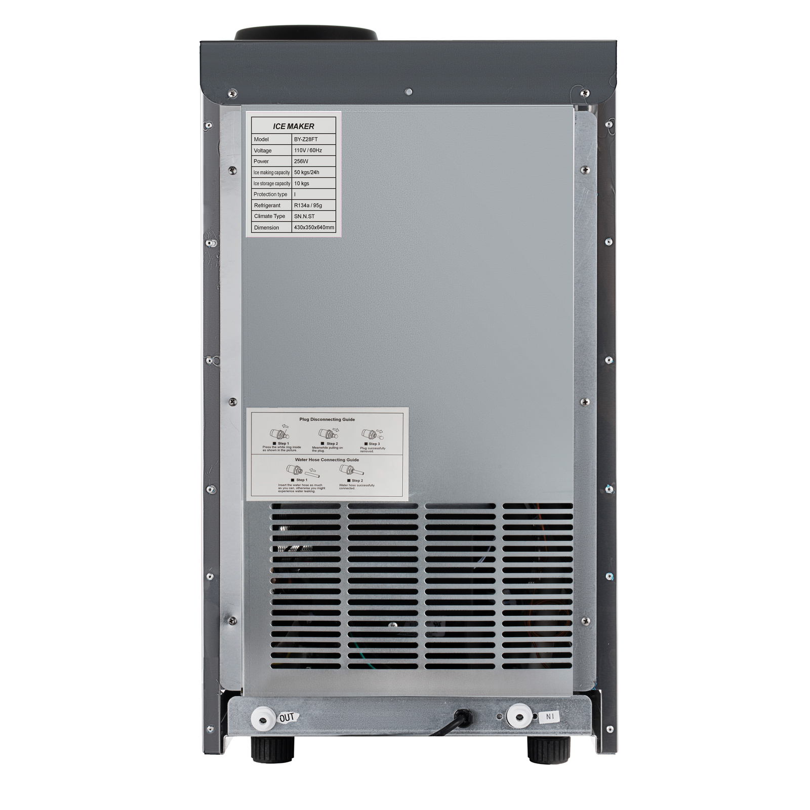 110lb Built-in Commercial Ice Maker Stainless Steel Bar Restaurant Cube Machine