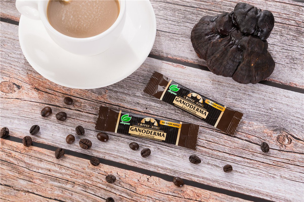 LONGREEN Coffee King 2 in 1 Ganoderma Mushroom Coffee – Made in USA – 30 Sachets