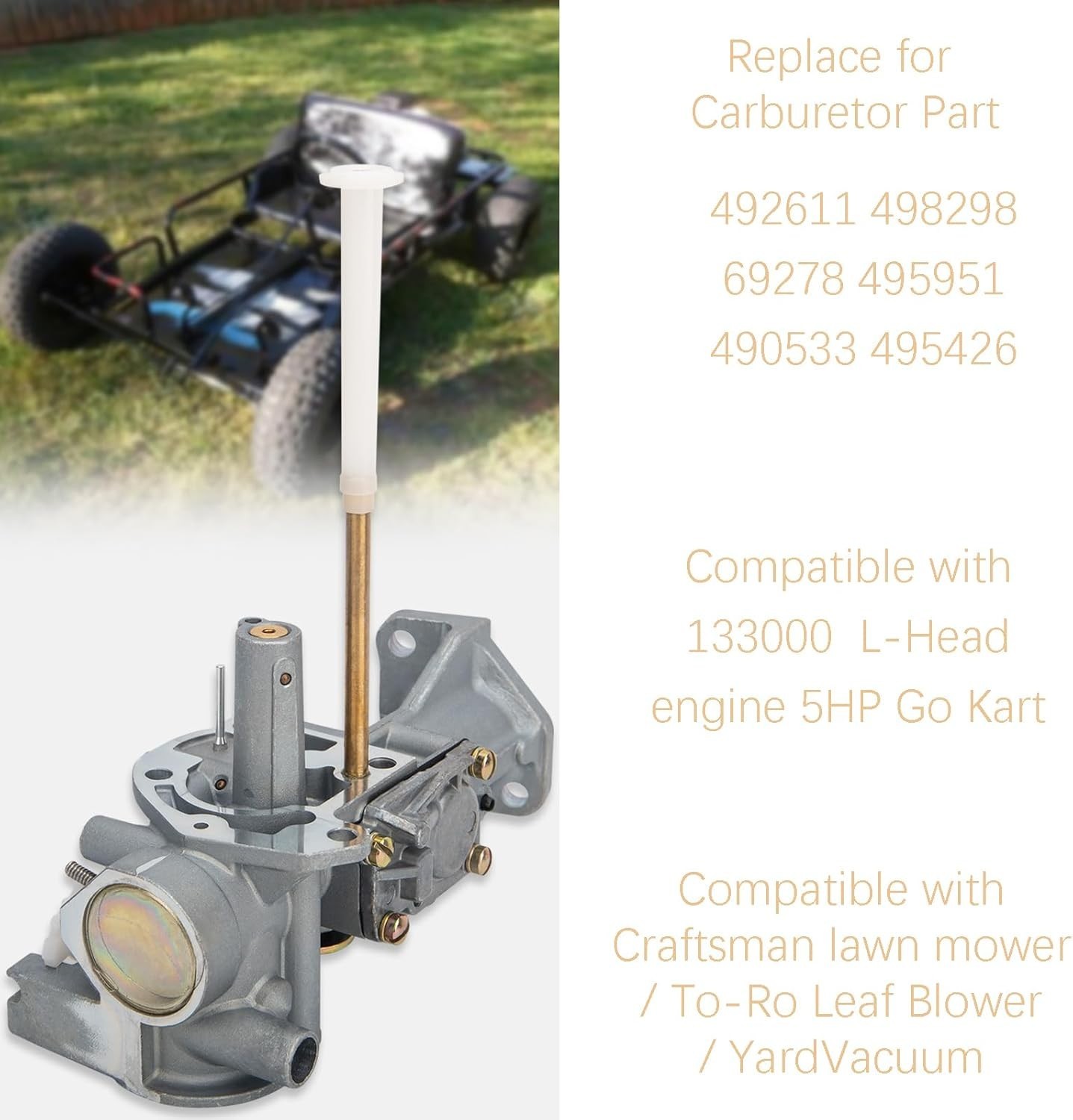 High-Quality 498298 Carburetor Kit for Briggs & Stratton Go Karts – OEM Standard