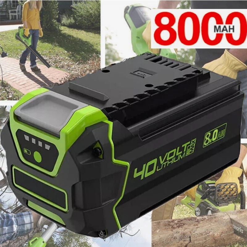 40V 8.0Ah For Greenworks G-MAX Lithium Battery 29472 29462 29252 20202 40 Volt