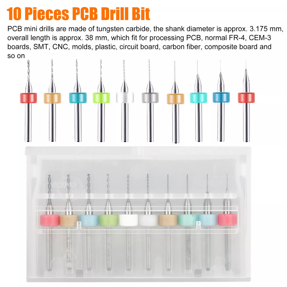 60X Mini Micro Hand Drill Bits Set Small Manual Keyless Chuck Pin Vise Rotary