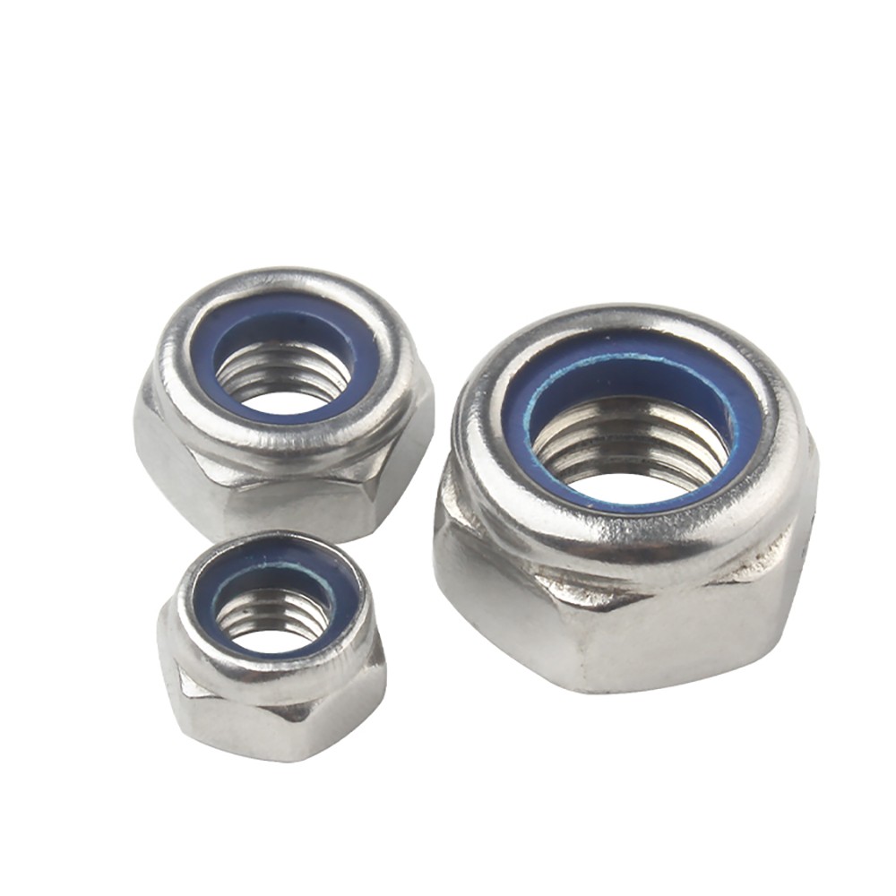UNC Stainless Steel Nylon Insert Hex Lock Nuts Nylock 4,6,8,10,1/4,5/16,3/8,1/2″
