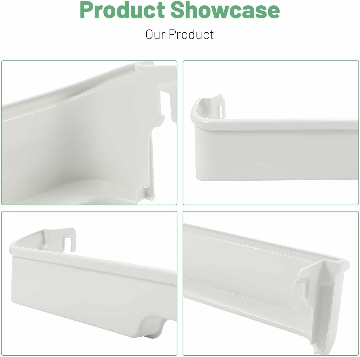 White Door Bin Shelf ABS Plastic For Frigidaire Refrigerator # 240337901