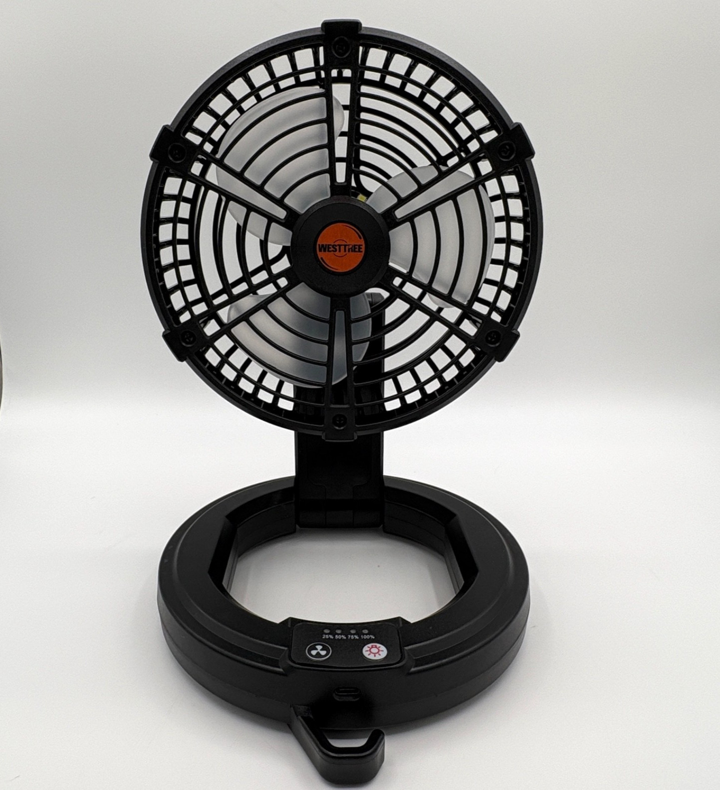 Westtree Portable Rechargeable Fan 6000mAh Black Stepless Speed