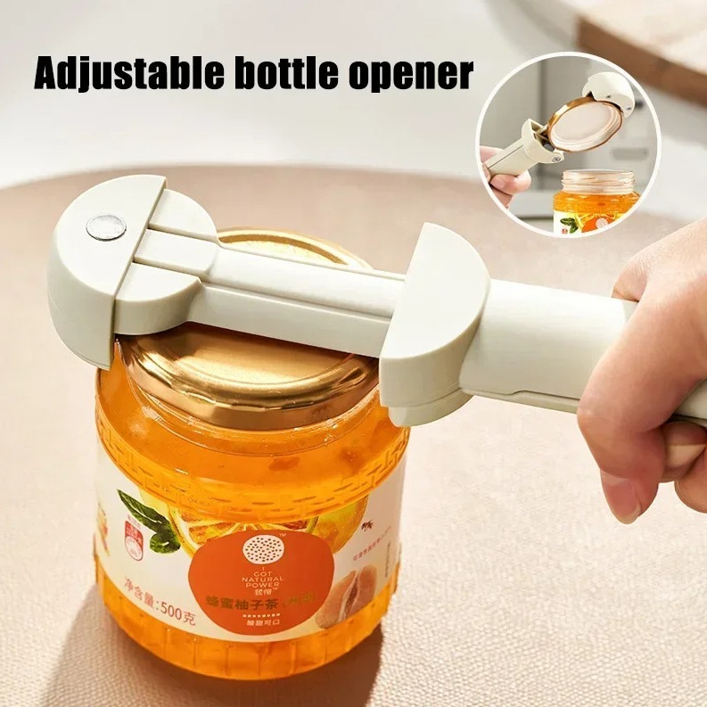 1 pc Multifunctional Retractable Jar & Can Opener Stainless Steel Kitchen Tool