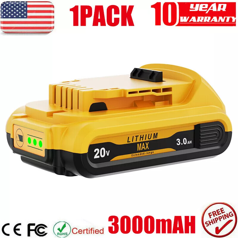20V 12.0Ah For DEWALT 20 Volt DCB210 Lithium Ion Battery / Charger Replacement