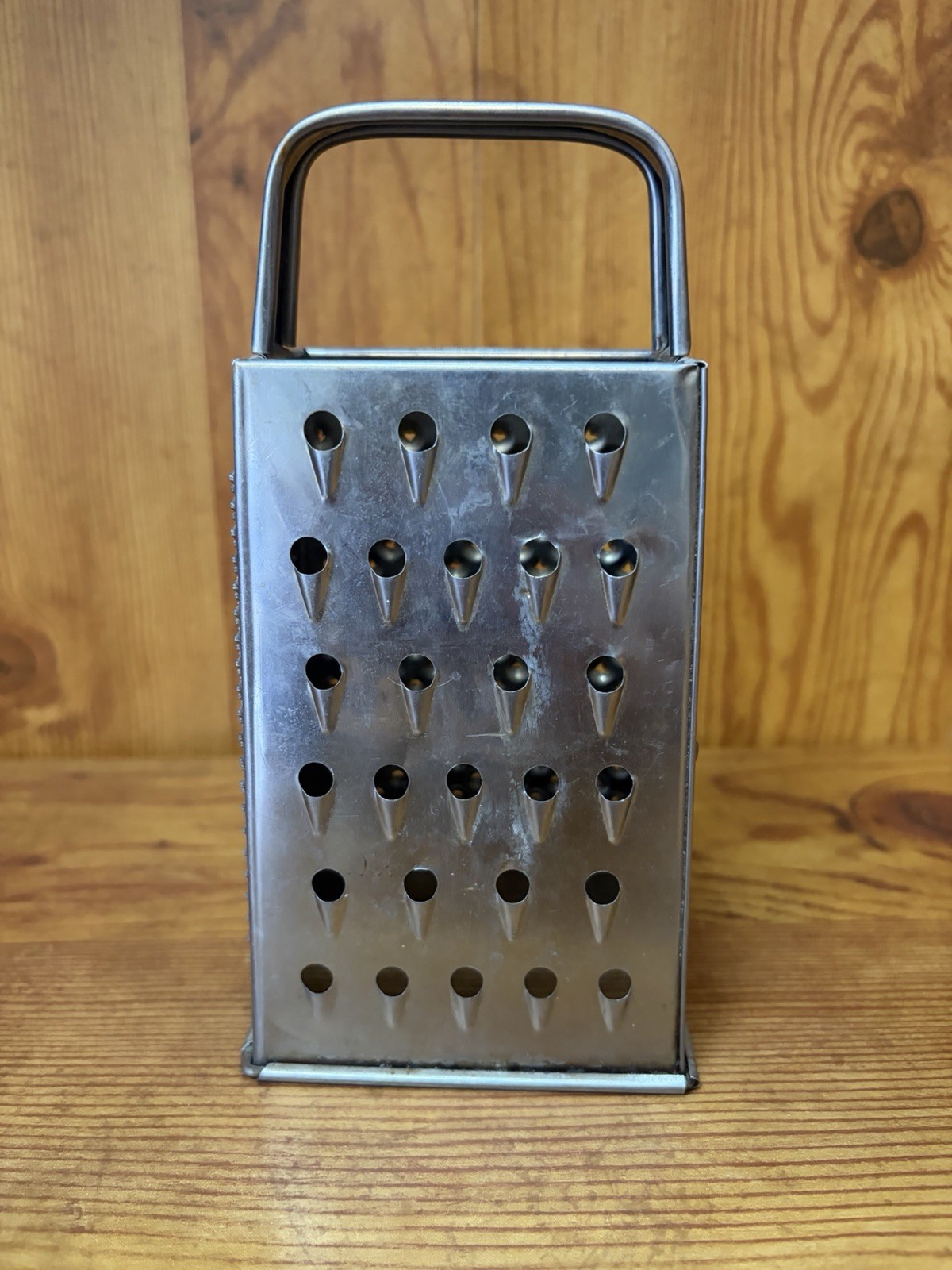 Stainless Steel Box Grater 4-Sided Unbranded Made In USA Good Condition