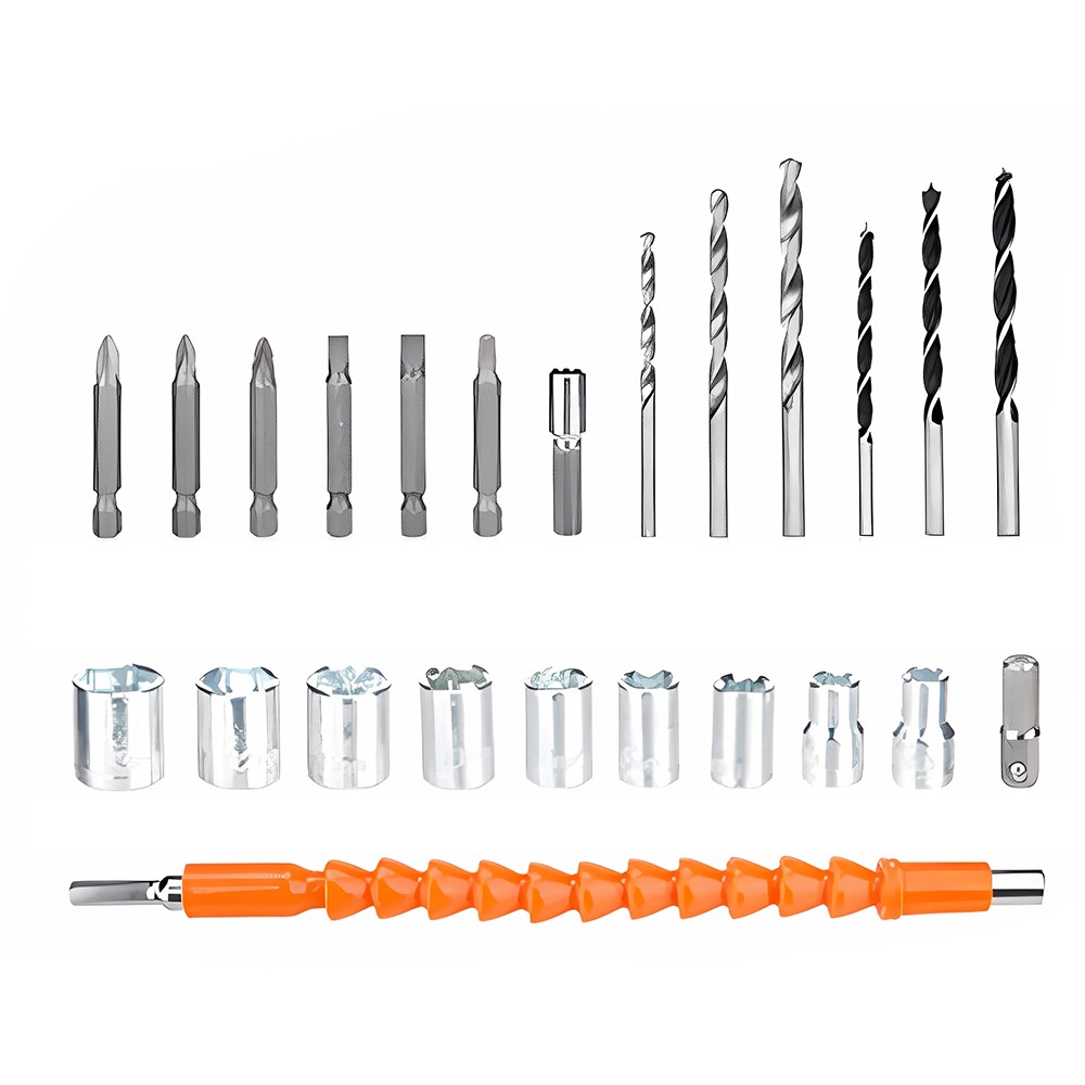Blue Electric Drill Cordless Screwdriver Set Power Tool with 2 Battery&ChargerB2