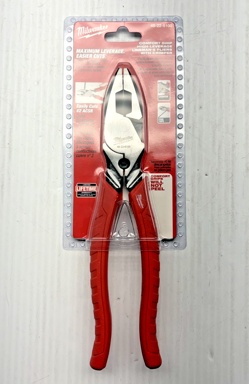 Milwaukee 9 In Comfort Grip High Leverage Lineman’s Pliers 48-22-6100