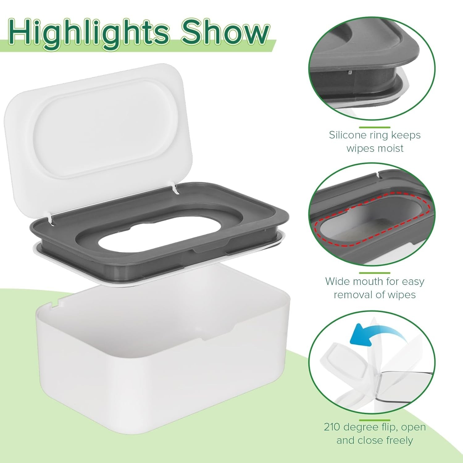 Large Capacity Wet Wipe Dispenser,Reusable Tissue Box,