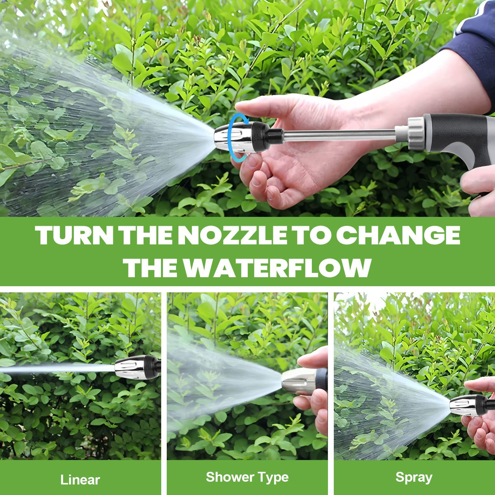 4X Stronger Deluxe Expandable Flexible Garden Hose Water Hose 25, 50, 75, 100FT