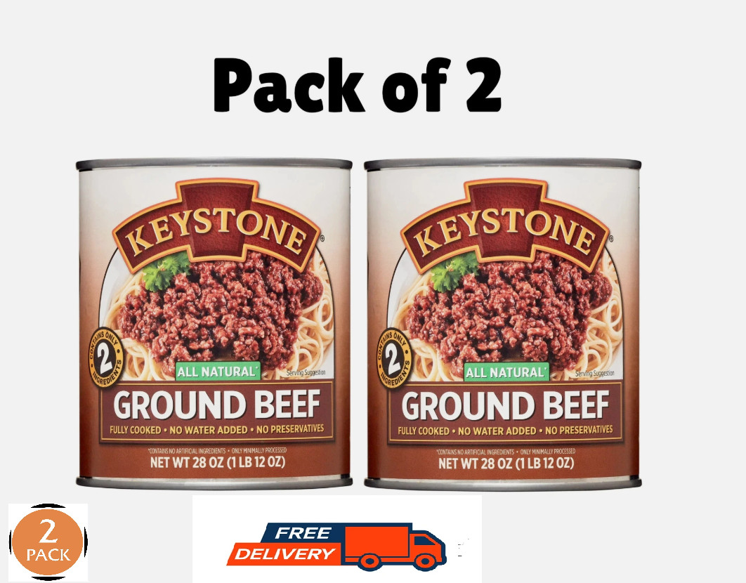 Keystone All natural Ground Beef 28 oz Can, (PACK OF 2) Free Shipping