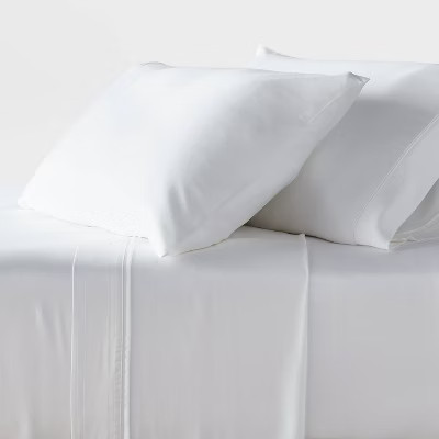 Threshold 320TC Satin 4-Piece Sheet Set Cooling Soft TENCEL Lyocell
