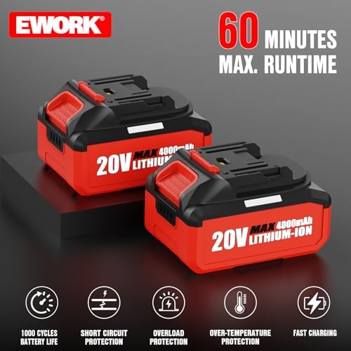 20V Cordless Leaf Blower, Heavy Duty 700CFM 200MPH Electric Leaf Blower Red